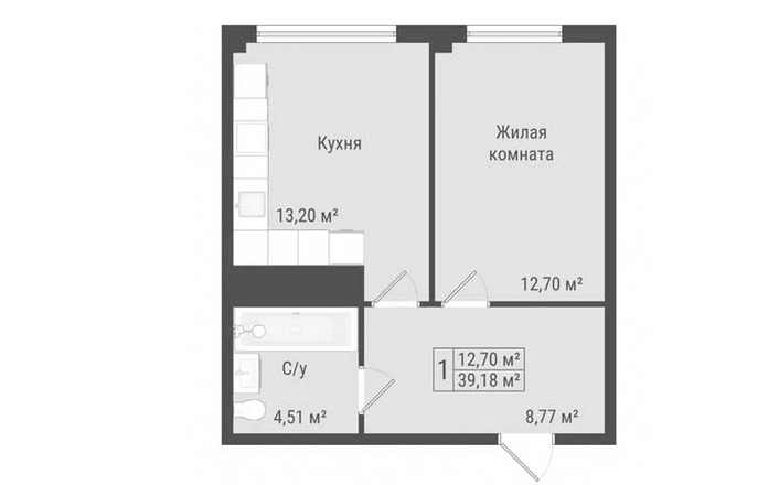 Однокомнатная