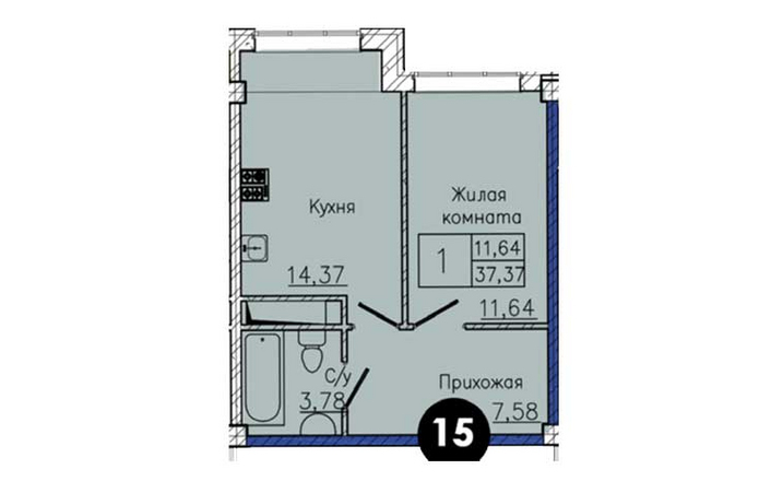 Однокомнатная