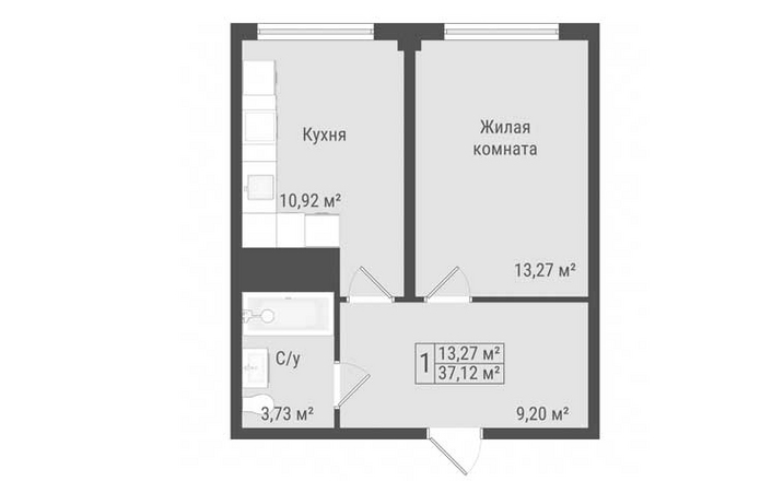 Однокомнатная