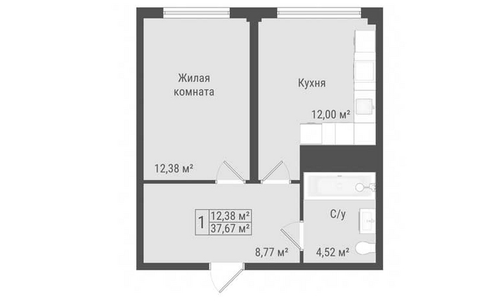 Однокомнатная